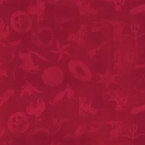 Wyoming Traders Red Cowboy Logo Silk Scarf
