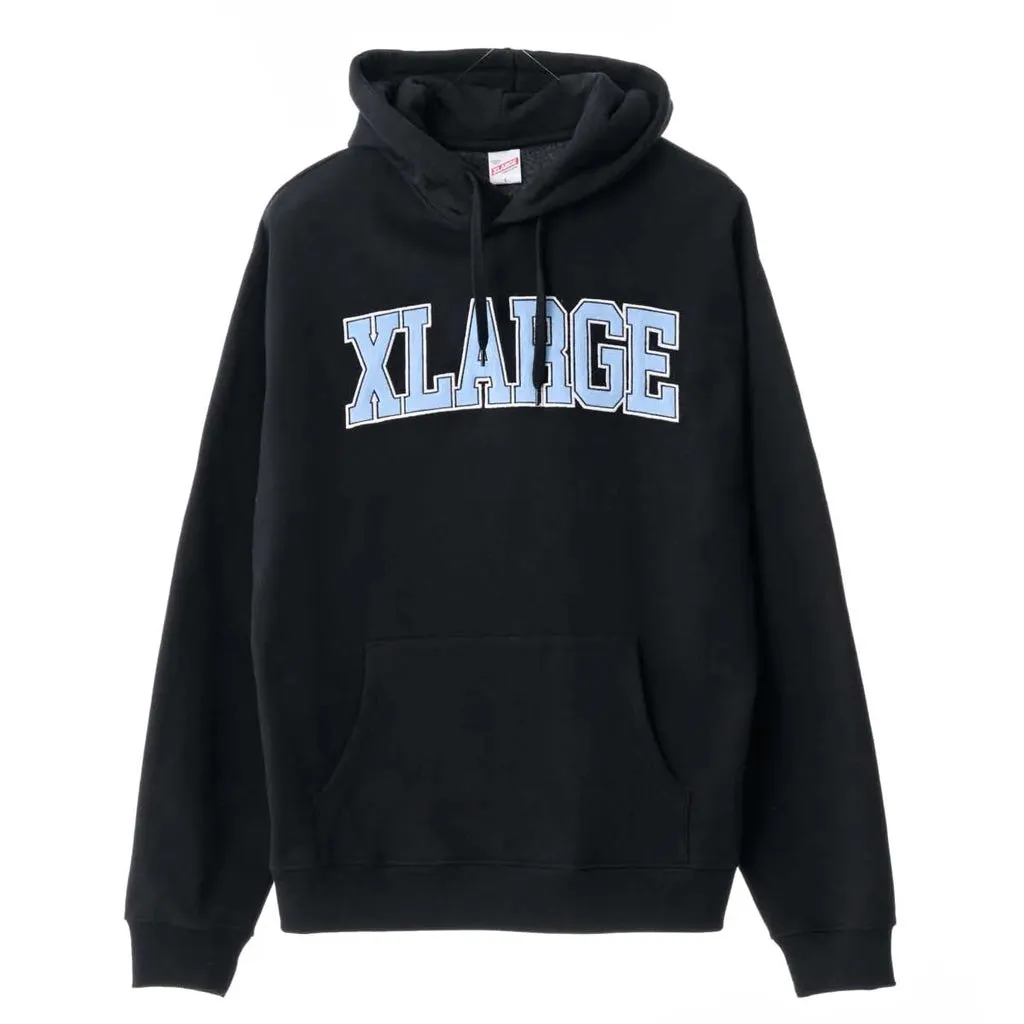 XLARGE SATIN COLLEGE HOOD - SOLID BLACK