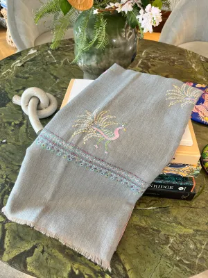 YASER | PEACOCK EMBROIDERED SHAWL