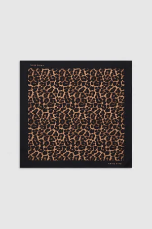 York Scarf - Black And Brown Leopard