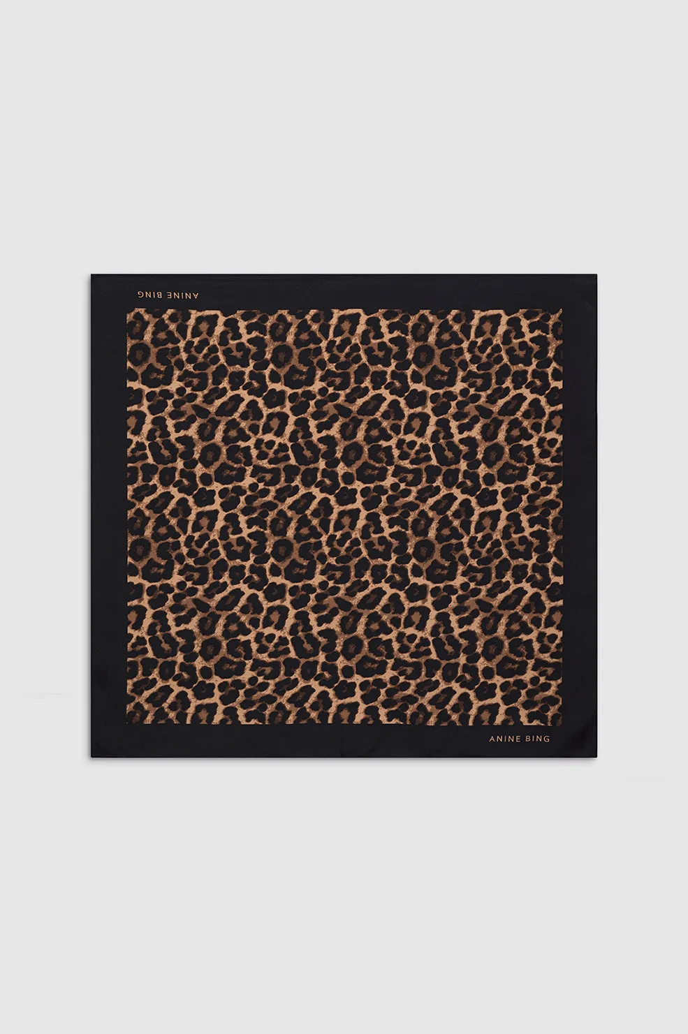 York Scarf - Black And Brown Leopard