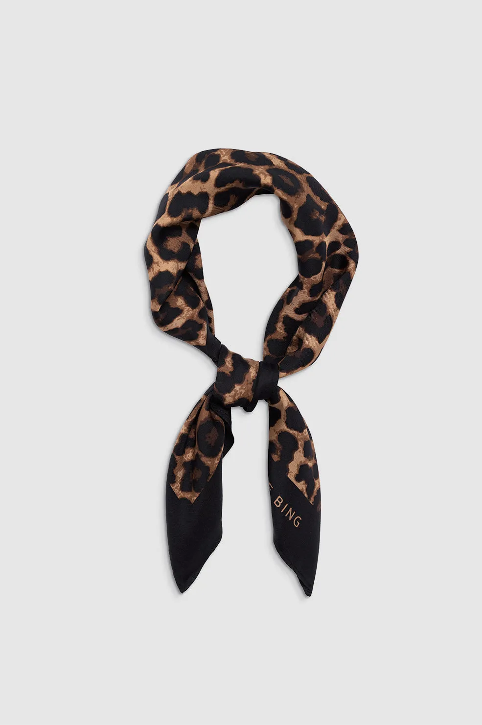 York Scarf - Black And Brown Leopard