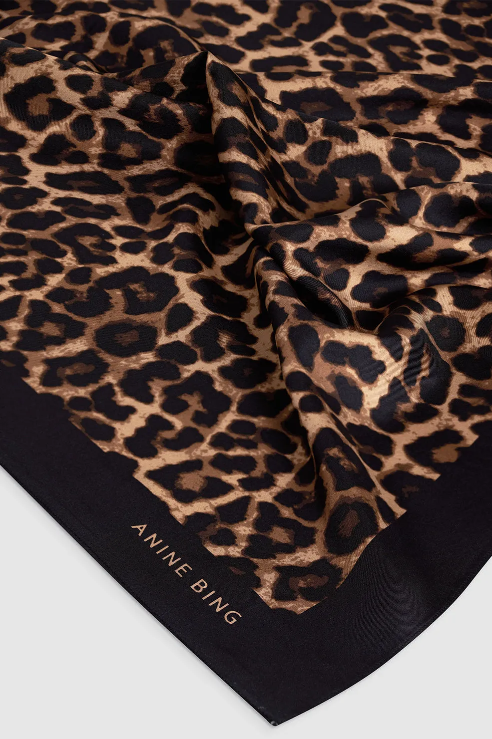 York Scarf - Black And Brown Leopard